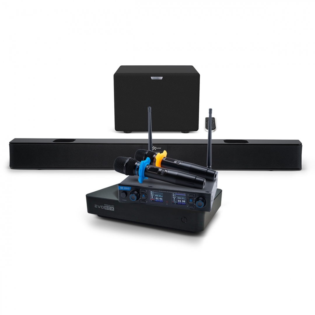 Hi-End караоке-система EVOBOX Premium + EvoSoundBar (саундбар с караоке) в Кингисеппе
