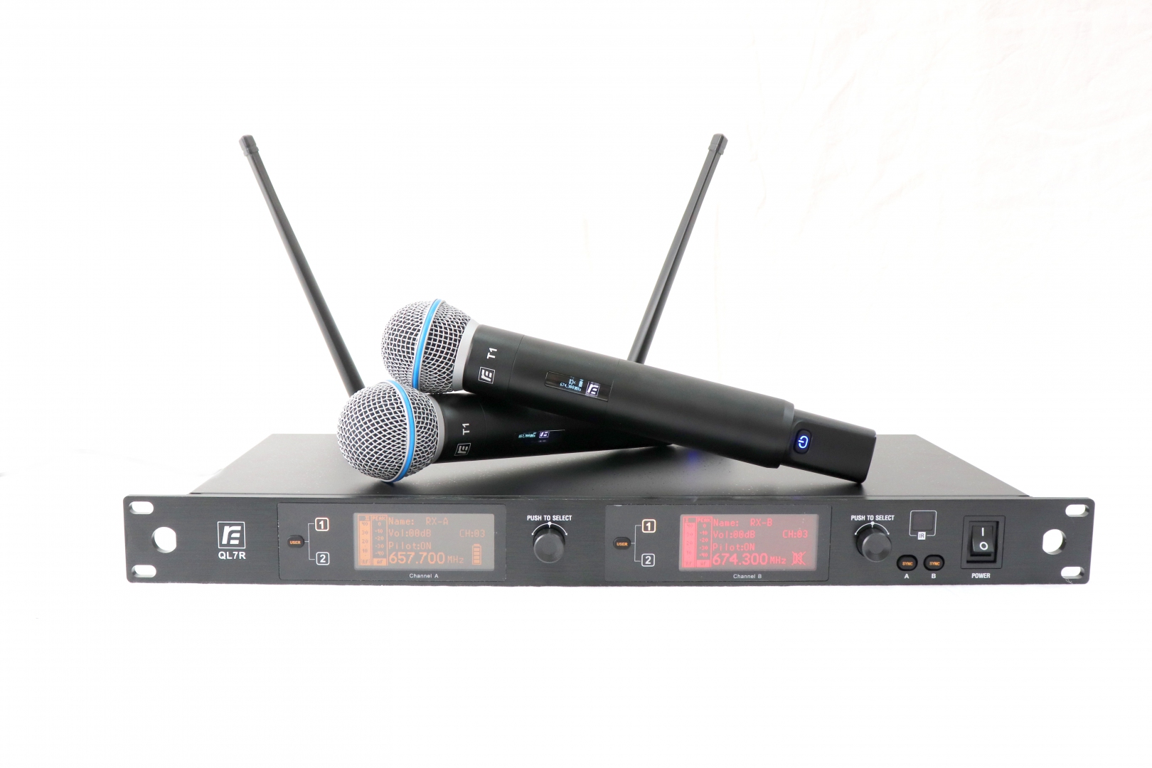 RFIntell QL7R/T1-B 720,500-754,000 МГц 2-канальная радиосистема с 2-мя ручными микрофонами в Кингисеппе