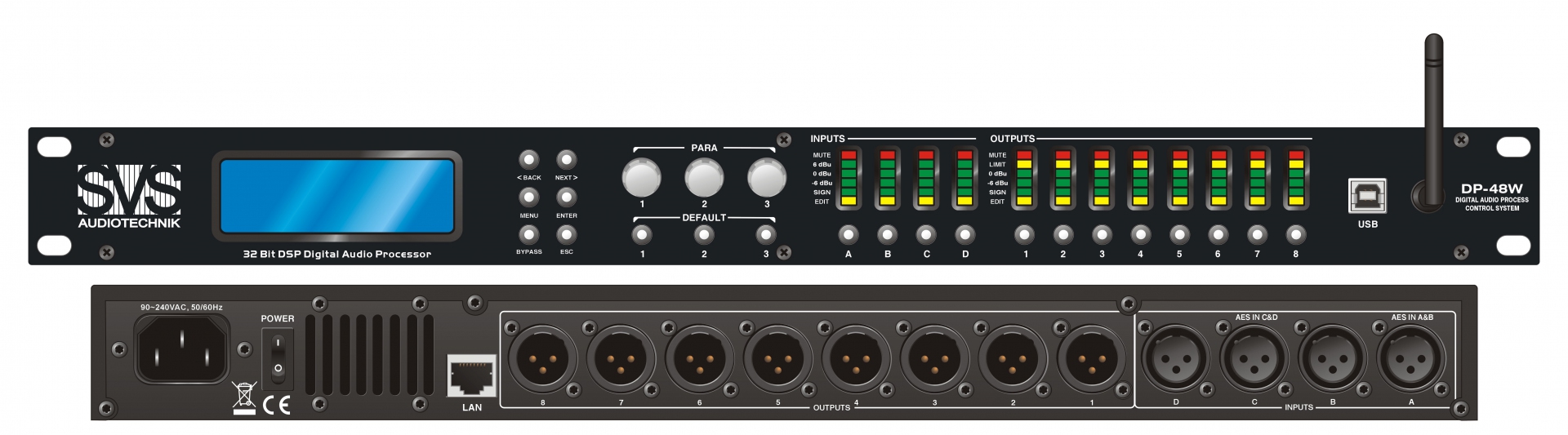 SVS Audiotechnik DP-48W Цифровой процессор: 4 входа 8 выходов в Кингисеппе