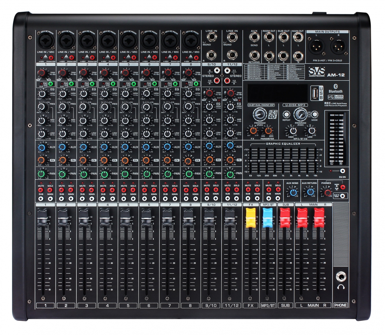 SVS Audiotechnik mixers AM-12 Микшерный пульт аналоговый, 12-канальный в Кингисеппе