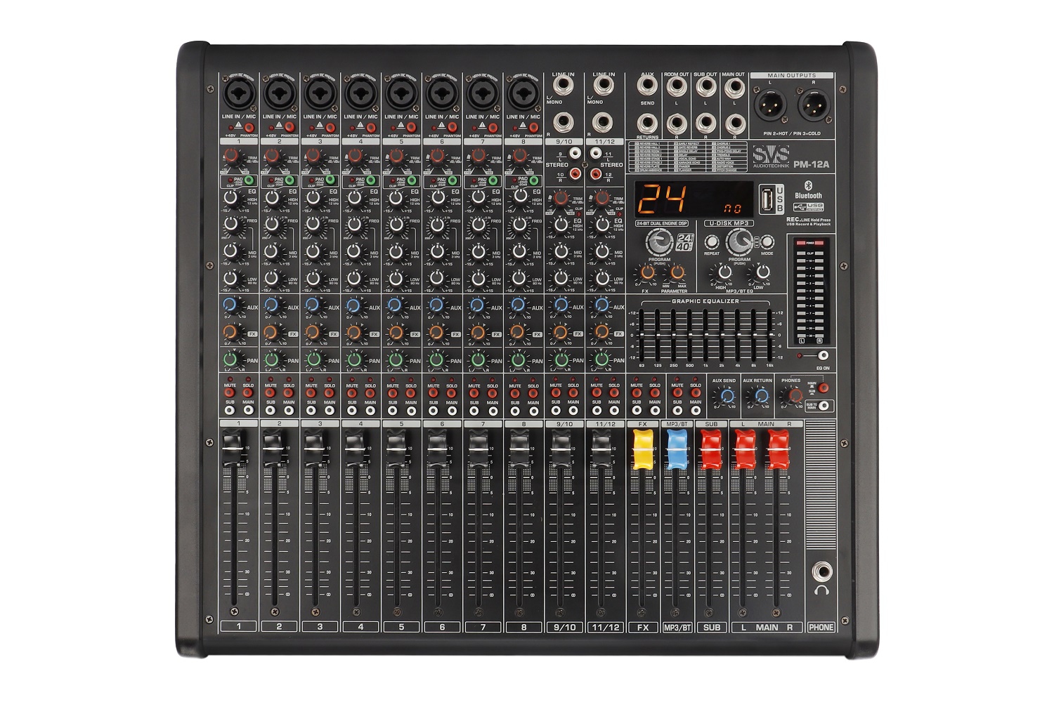 SVS Audiotechnik mixers PM-12A Активный аналоговый микшерный пульт, 12-канальный в Кингисеппе
